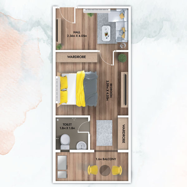 Suite Room Floor Plan - Akhila Baratiya Brahmana Karivena Nityannandana Satram